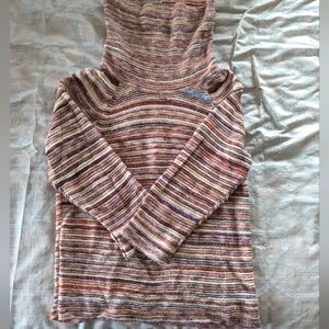 Leo & Nicole multi-colored cowl neck sweater, size L